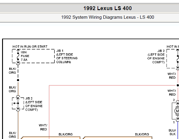 1992年雷克萨斯LS400电路图