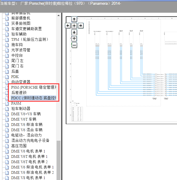 2014年保时捷帕拉梅拉底盘电路图