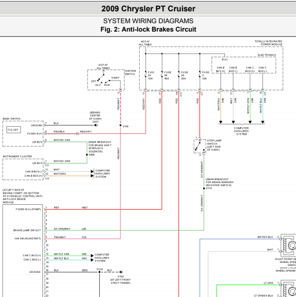 2009年漫步者ABS系统电路图