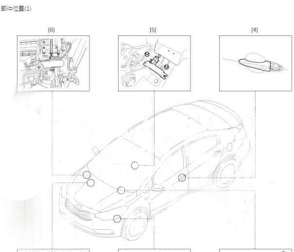 2015年起亚K3 智能钥匙部件位置