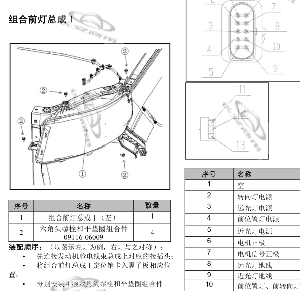 20181年长安X70A车身电器维修手册