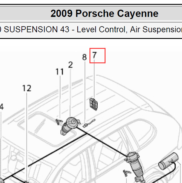 2009年保时捷卡宴车身高度悬架控制单元.