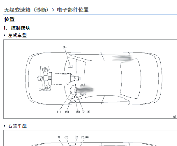 2015年斯巴鲁XV 变速箱电脑位置图