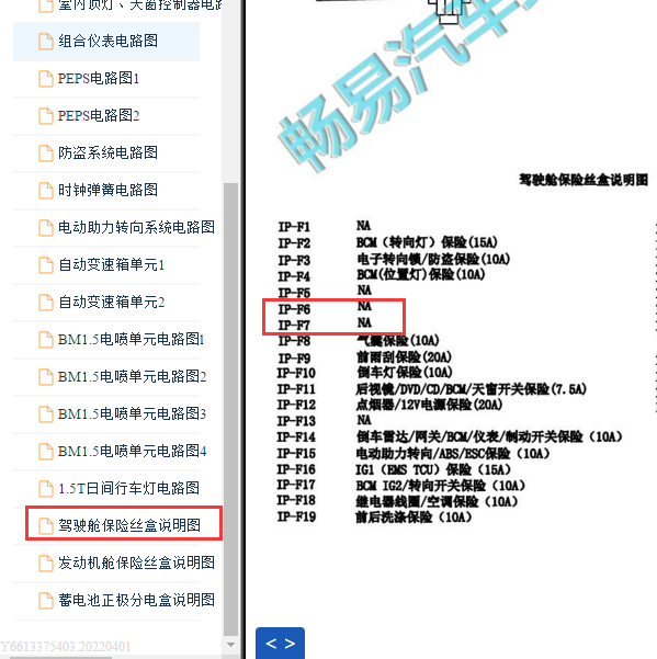 2015-2018年中华V3保险丝分配