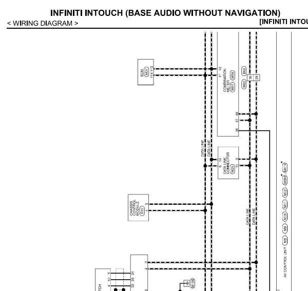 2014年英菲尼迪Q50倒车影像电路图与位置