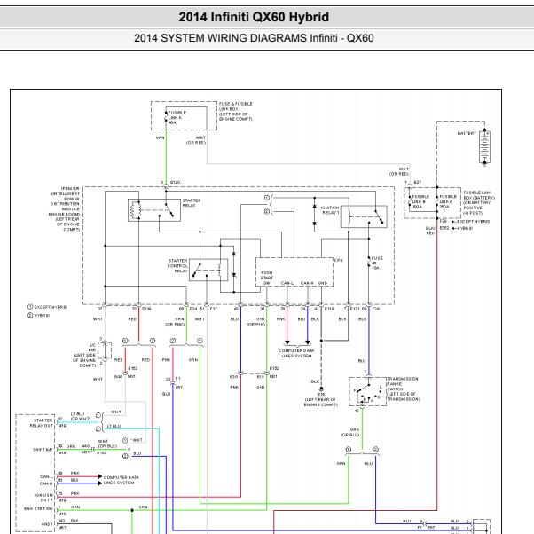 2014年英菲尼迪QX60启动电路图