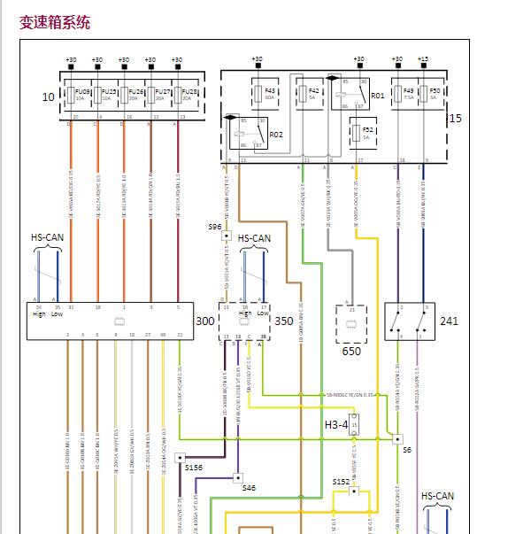 2017年观致5档杆电路图