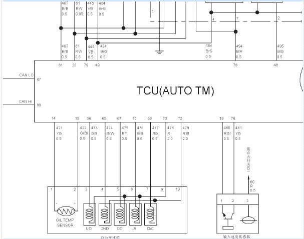 2012年哈弗H6变速箱电路图