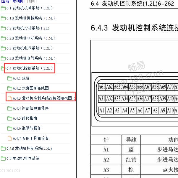 2012年五菱荣光1.2发动机针脚