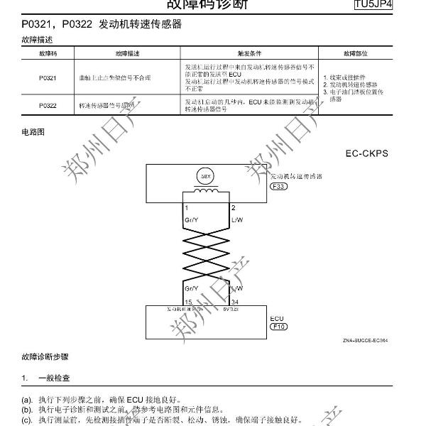 日产帅客P0321故障码资料.