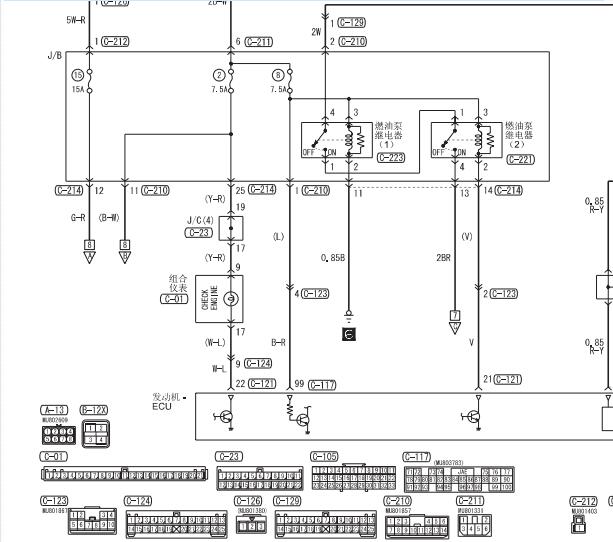 2006年奇瑞瑞虎4G63S4M发动机电路图