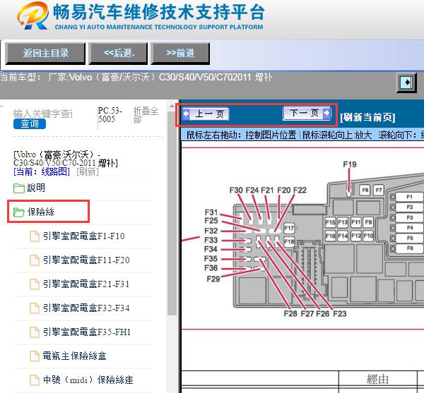 2011年沃尔沃S40保险丝资料