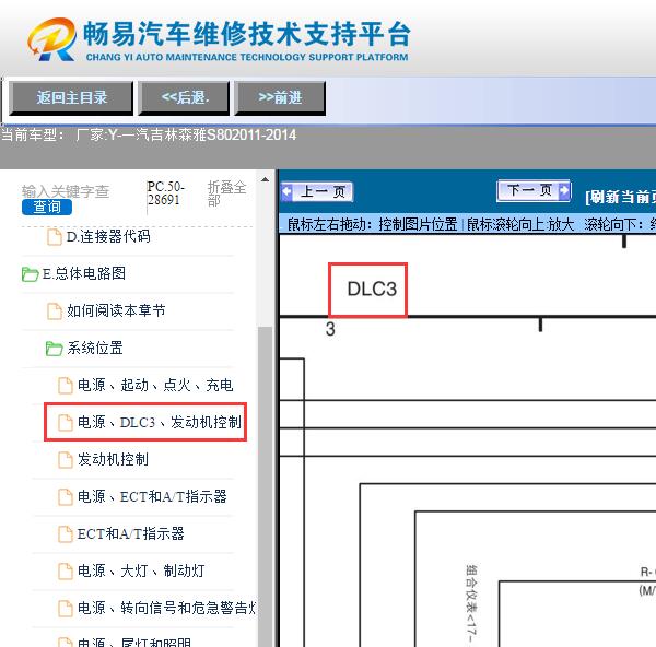 2011-2014年森雅S80  OBD电路图