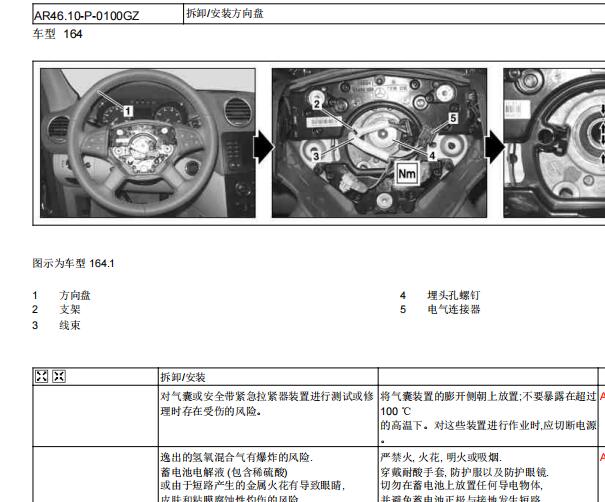 2010年奔驰S350转向系统维修手册