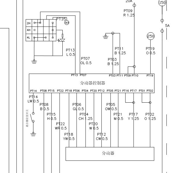 日产奥丁四驱电路图