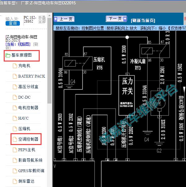 2015年知豆电动车-知豆D2空调电路图