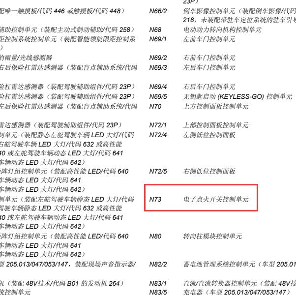2017年奔驰C200   电子点火开关位置