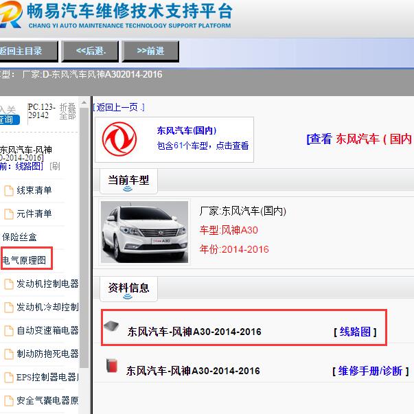 2014-2016年东风风神A30全车电路图