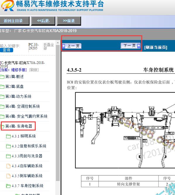 2018-2019年长安欧尚X70A电器系统维修手册