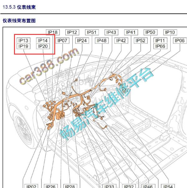 2017-2018年吉利远景 车身模块位置
