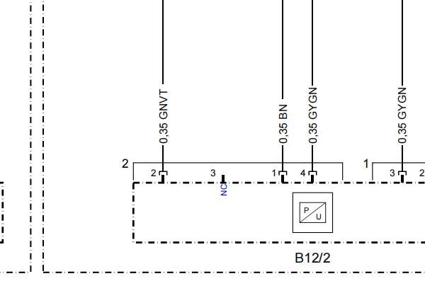 2021年奔驰A200L空调压力传感器电路图