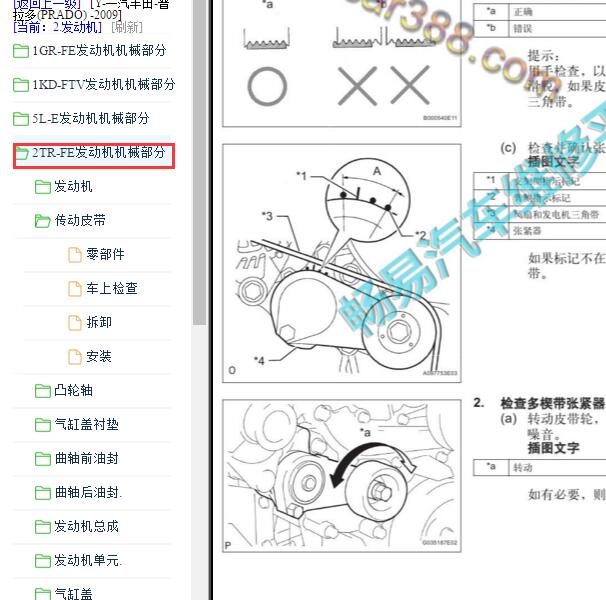 2009年丰田普拉多2TR发动机机械维修手册
