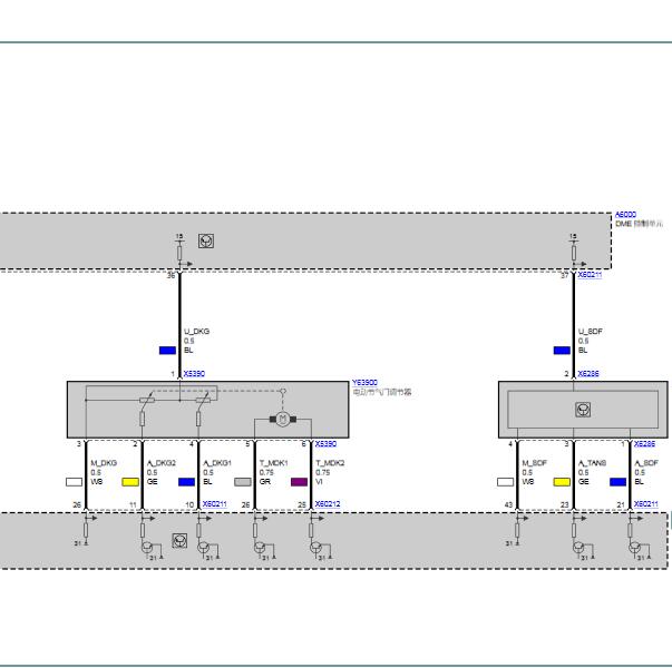 2010年宝马MINI 节气门电路图
