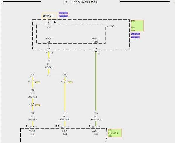 2008年克莱斯勒铂悦变速箱电路图