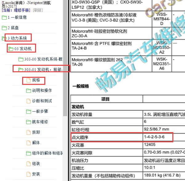 2017年林肯领航员缸盖顺序
