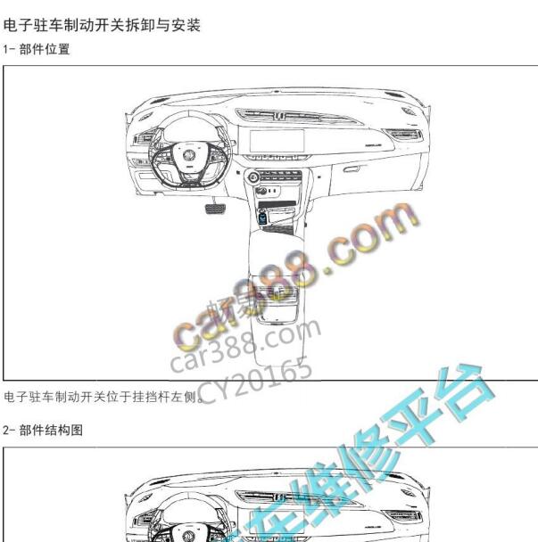 2020年东风风神AX7 电子手刹开关位置