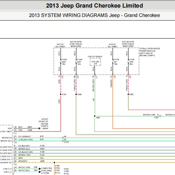 2013年吉普大切诺基  ACC电路图