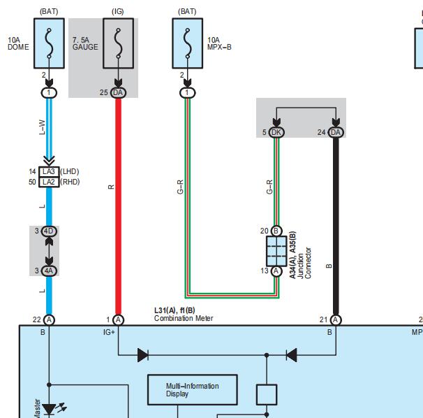 2005年雷克萨斯GS430后备箱锁电路图