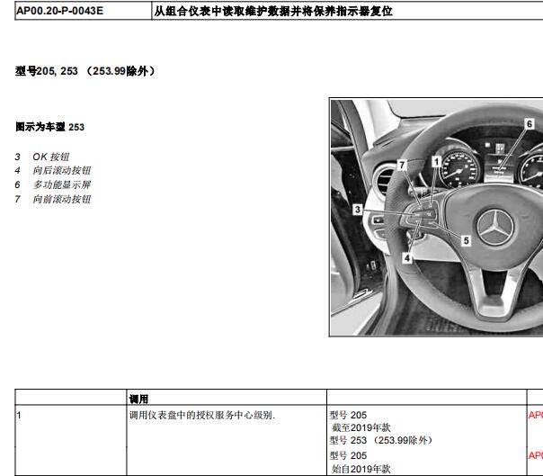 奔驰C260L保养归零资料