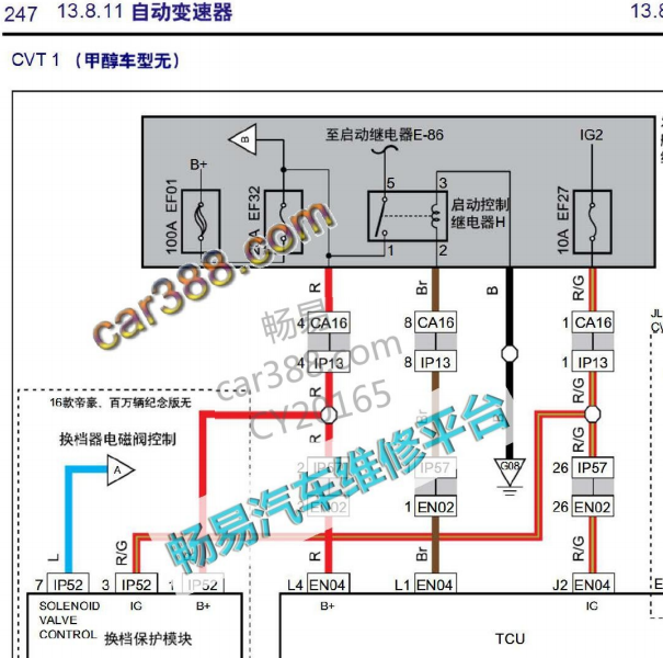 2021年吉利帝豪变速箱电路图及针脚
