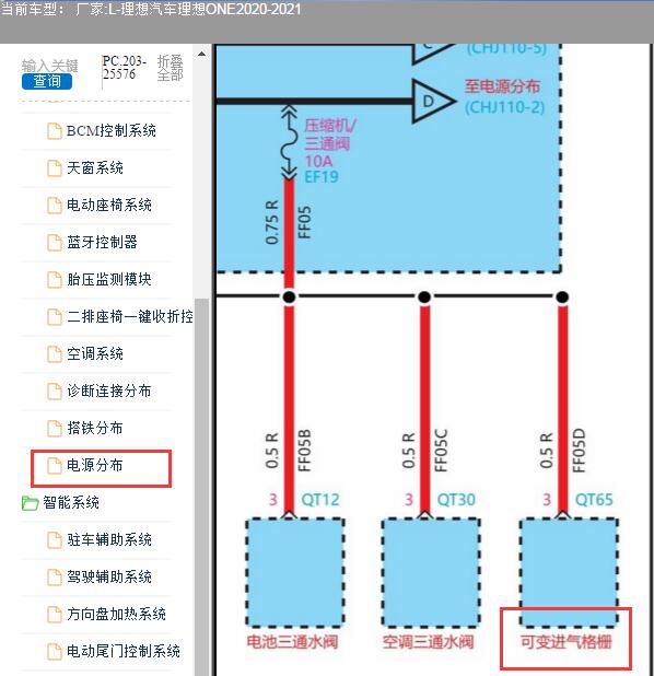 2020年理想ONE百叶窗电路图