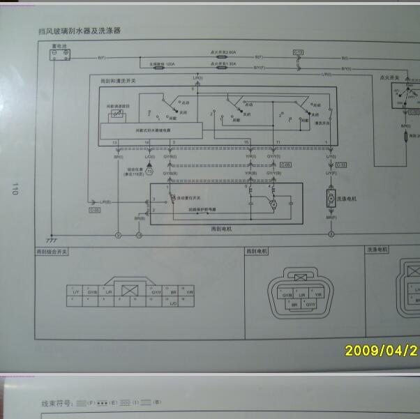 2009-2012年本田B50 雨刮电路图