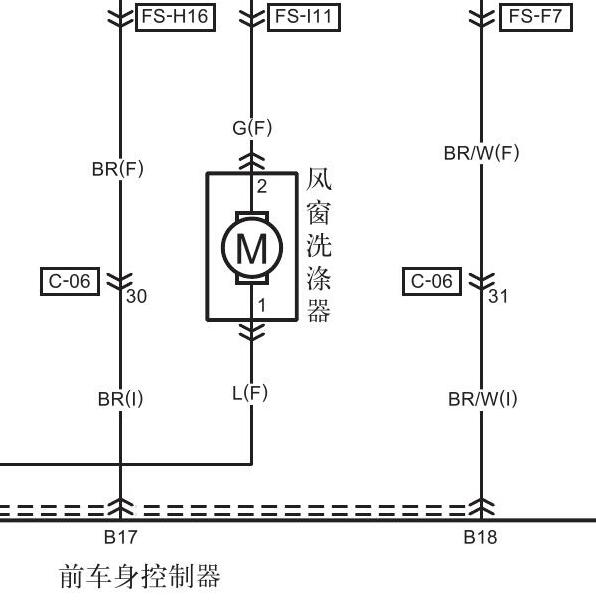 2019年红旗E-HS3雨刮电路图