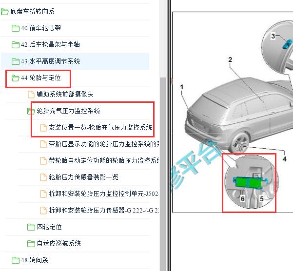 2021年大众探岳X胎压模块位置