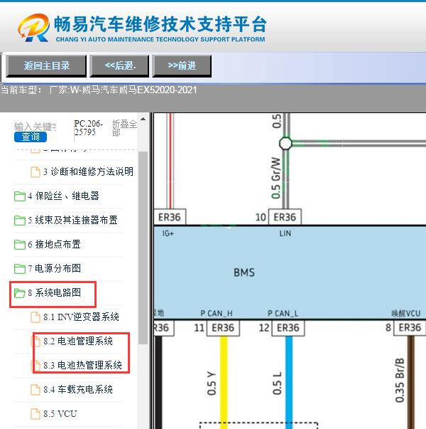 2020-2021年威马EX5 BMS电路图