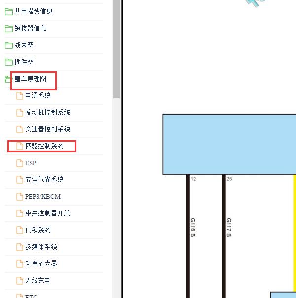 2021年长城坦克300四驱差速器电路图.
