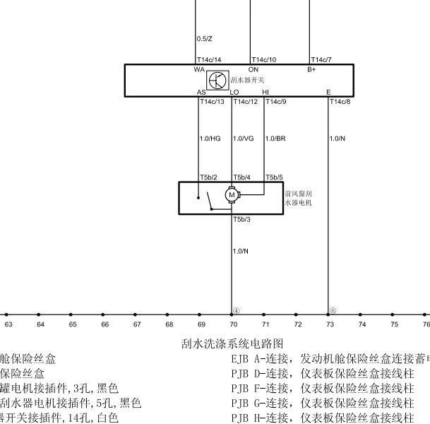 中华H230 雨刮电路图