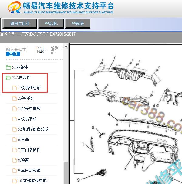 2017年东南DX7仪表内部结构资料