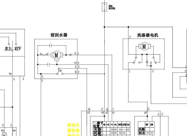 金杯阁瑞斯车身电器电路图