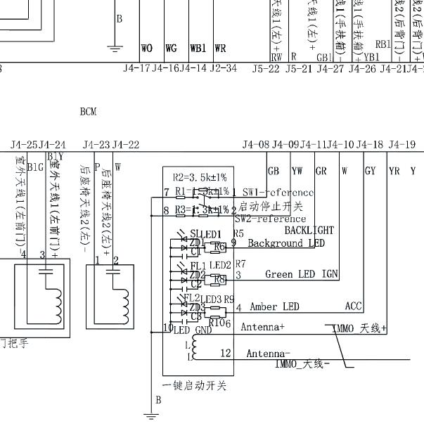 2020年东风风光580 Pro PEPS电路图.