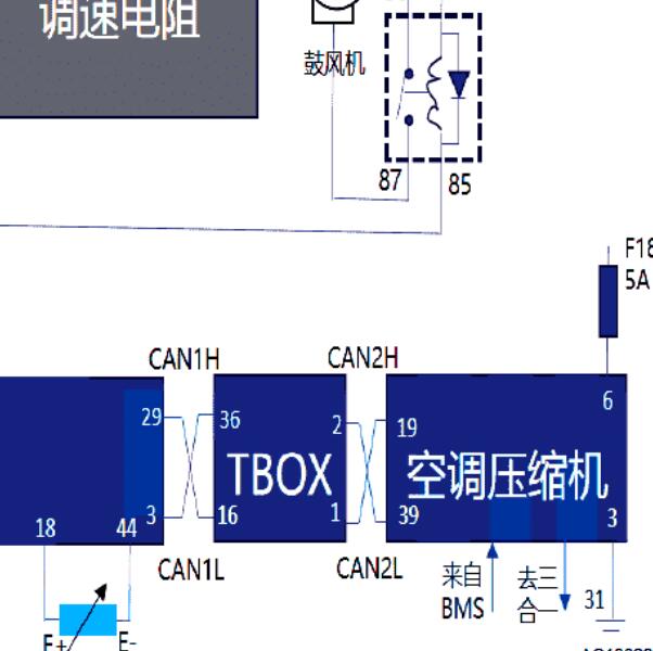 2023年开瑞江豚EV压缩机电路图