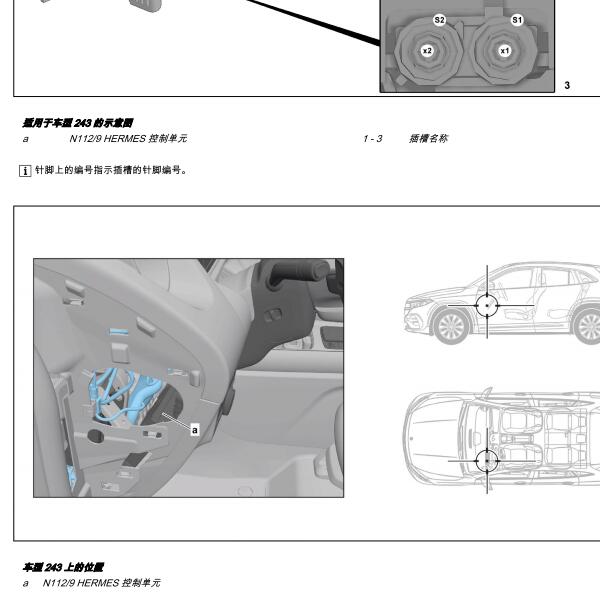 2020年奔驰GLB200进网模块位置