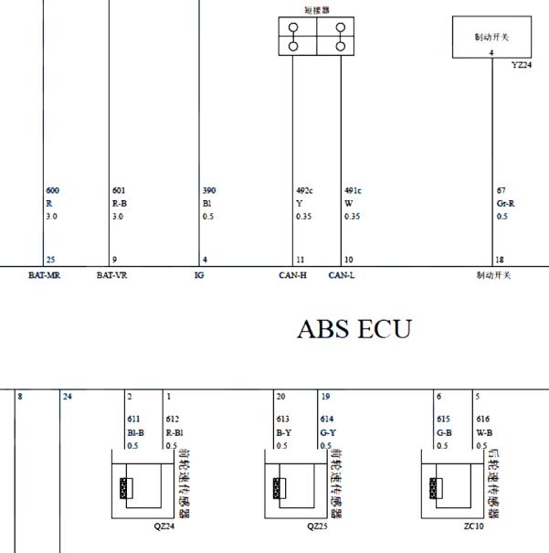2023年哈弗M6PLUS ABS电路图