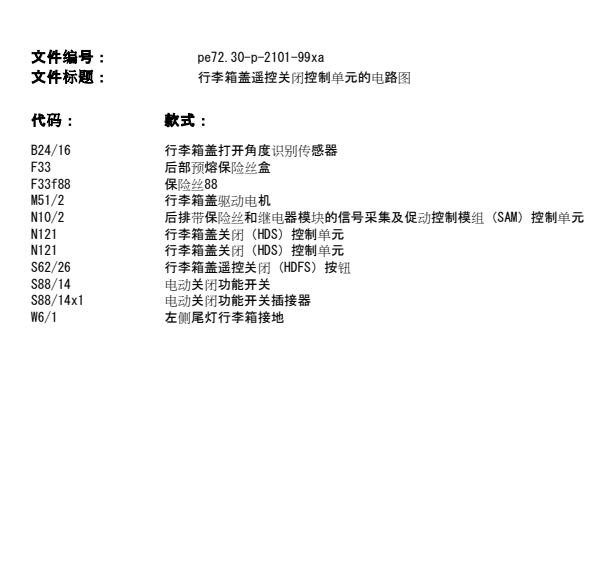 2010年奔驰CLS300后备箱开关电路图