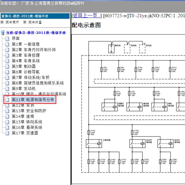 2011年上海雪佛兰-新赛欧 保险电路图