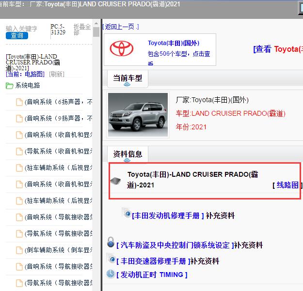 2021年Toyota(丰田)-LAND CRUISER PRADO(霸道) 全车电路图